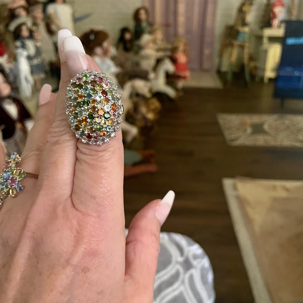 Multi Gemstone Statement Ring - image 6